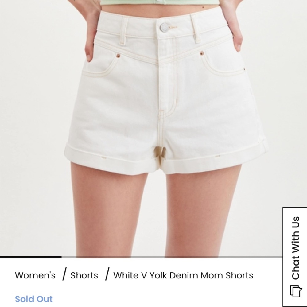 PacSun white jean shorts